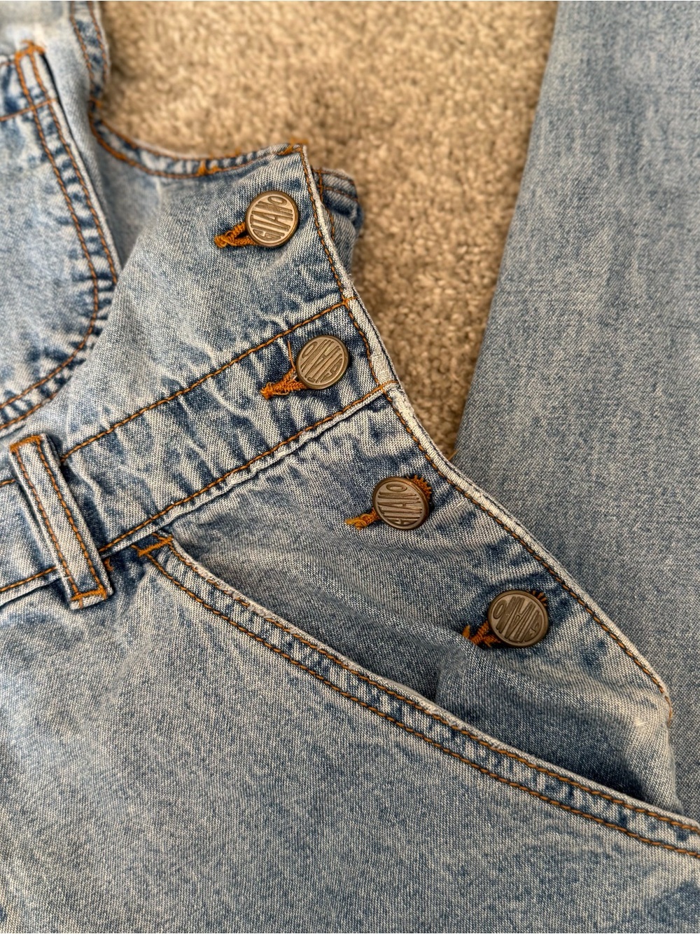 Vintage 90s GITANO Light Blue Denim Overalls - Picture 4 of 14